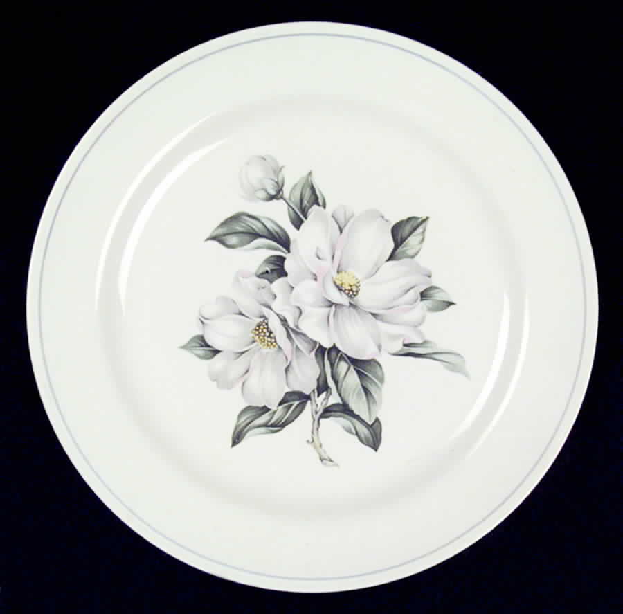 Magnolia (Eggshell Nautilus) Dinner Plate by Homer Laughlin -1
