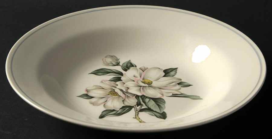 Magnolia (Eggshell Nautilus) Rim Soup Bowl by Homer Laughlin -1