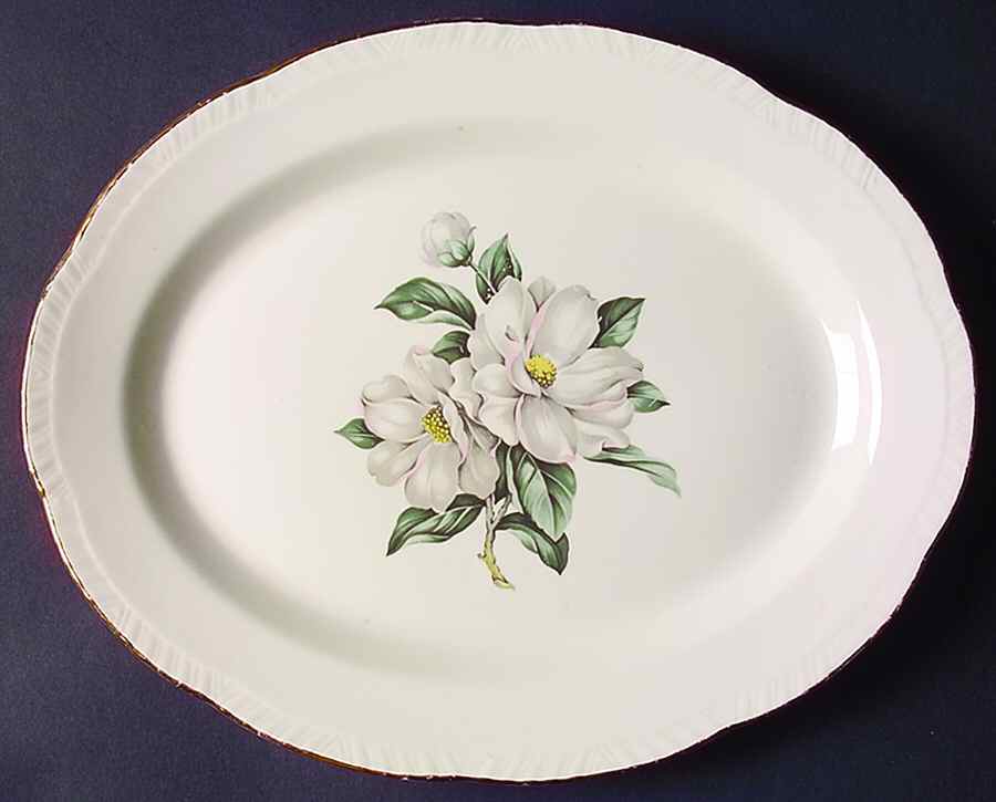 Magnolia (Liberty) 13" Oval Serving Platter by Homer Laughlin -1