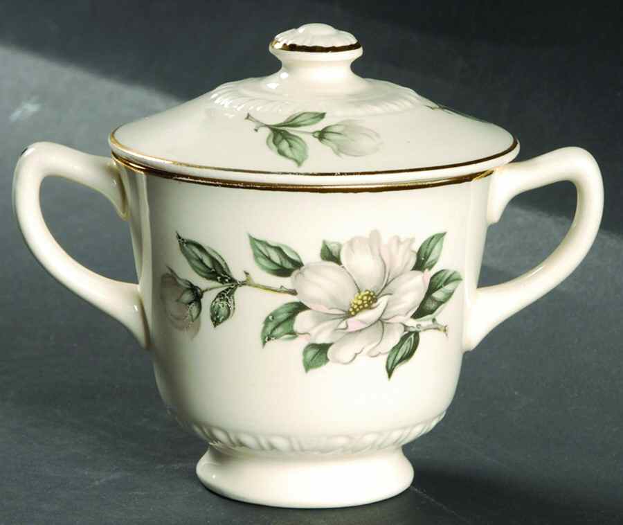 Magnolia (Liberty) Sugar Bowl & Lid by Homer Laughlin -1