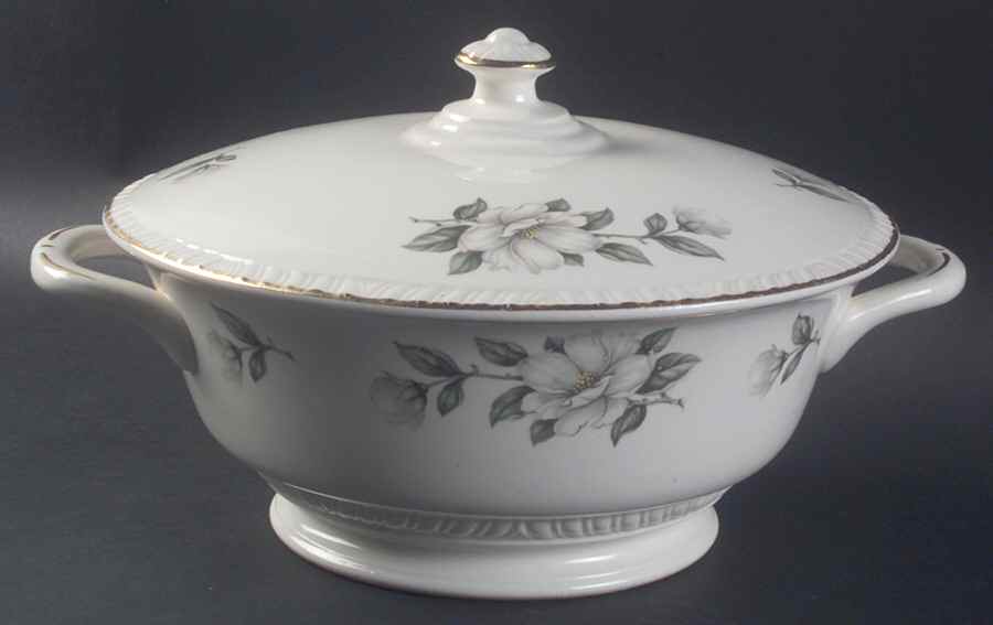 Magnolia (Liberty) Round Covered Vegetable by Homer Laughlin -1