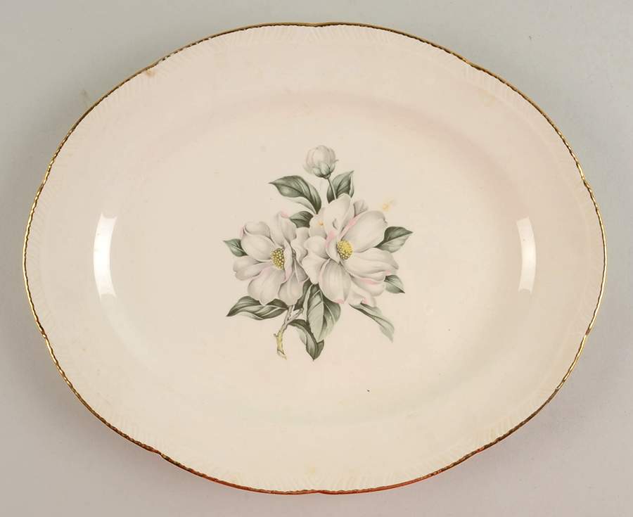 Magnolia (Liberty) 11" Oval Serving Platter by Homer Laughlin -1