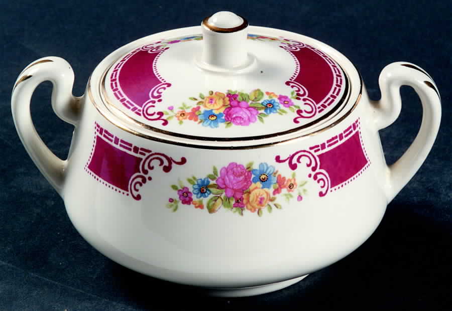 Majestic Sugar Bowl & Lid by Homer Laughlin -1