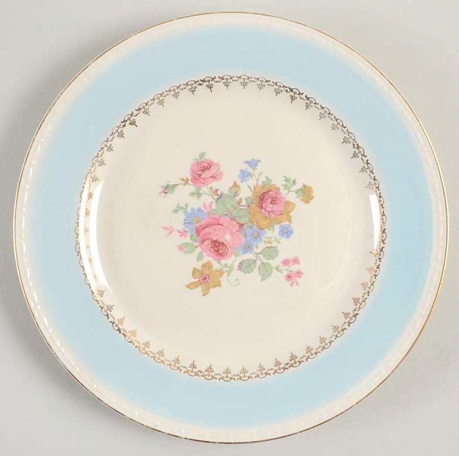 Marilyn Blue Salad Plate by Homer Laughlin -1
