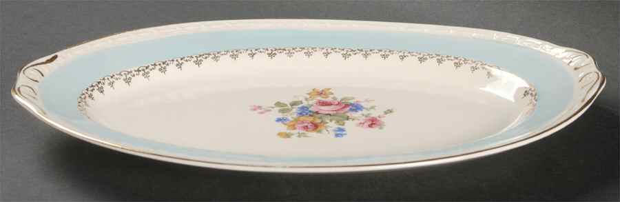 Marilyn Blue Relish/Gravy Underplate by Homer Laughlin -1