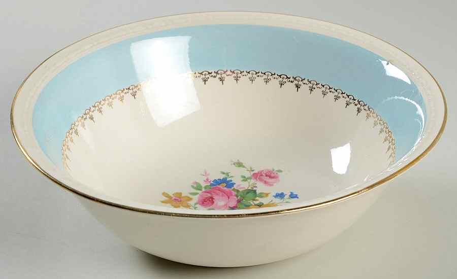 Marilyn Blue 8" Round Vegetable Bowl by Homer Laughlin -1