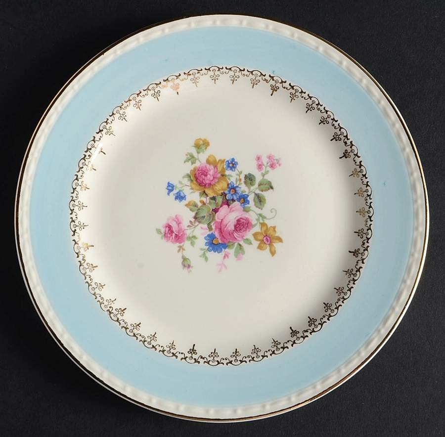 Marilyn Blue Bread & Butter Plate by Homer Laughlin -1
