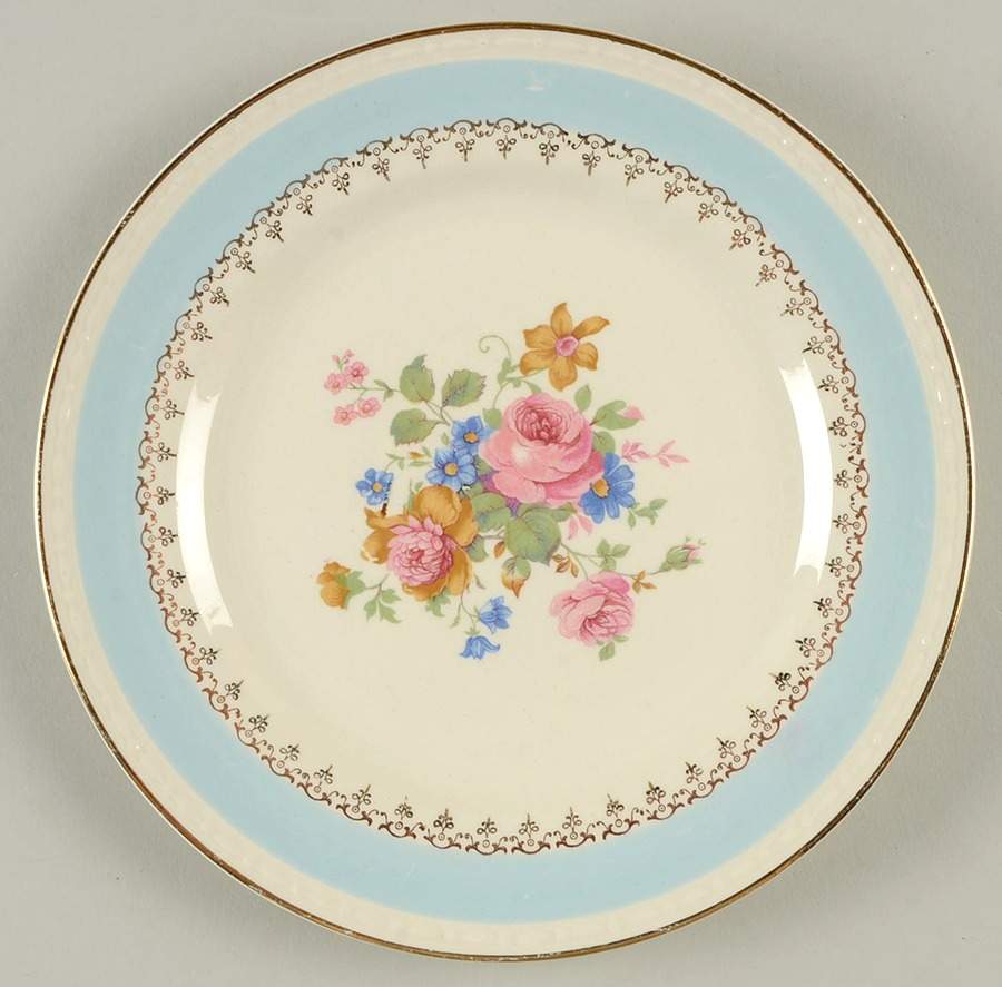 Marilyn Blue Dessert/Pie Plate by Homer Laughlin -1