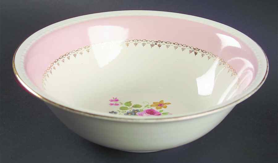 Marilyn Pink (G3418) 8" Round Vegetable Bowl by Homer Laughlin -1