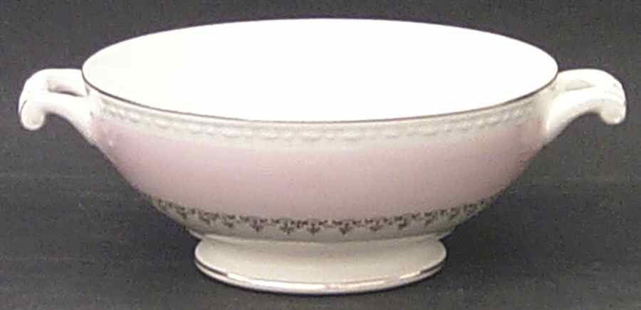 Marilyn Pink (G3418) Footed Cream Soup Bowl by Homer Laughlin -1