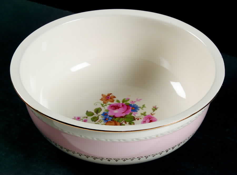 Marilyn Pink (G3412) 9" Salad Serving Bowl by Homer Laughlin -1