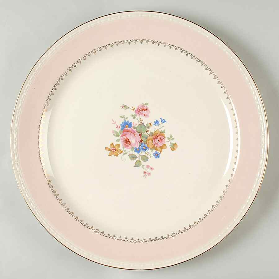 Marilyn Pink (G3412) 13" Chop Plate (Round Platter) by Homer Laughlin -1