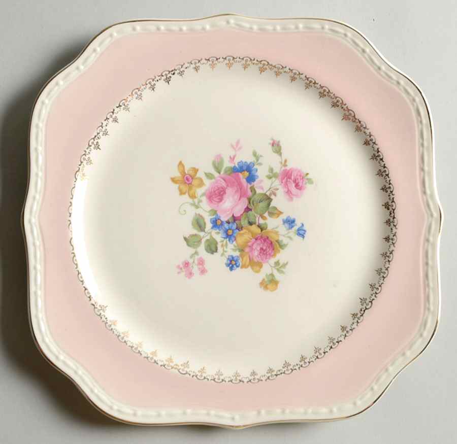 Marilyn Pink (G3412) Square Salad Plate by Homer Laughlin -1