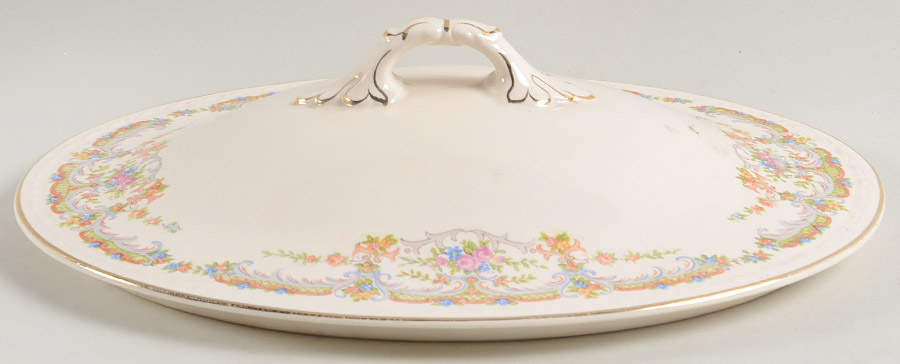 Mauvette Lid for Oval Vegetable by Homer Laughlin -1