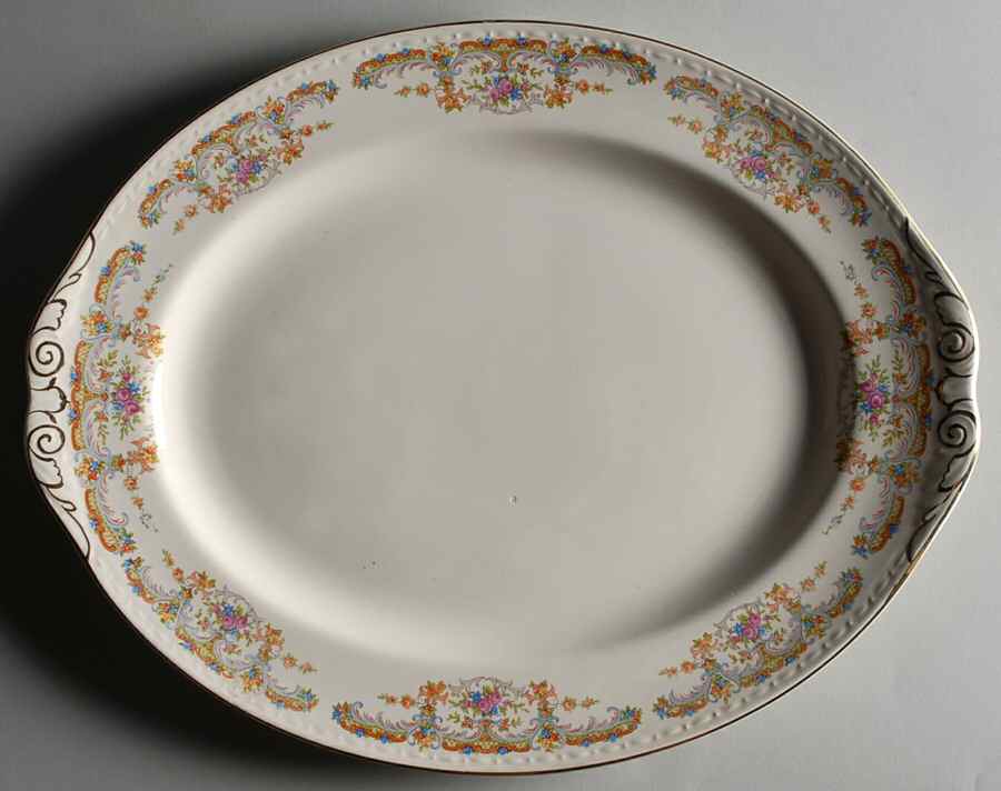 Mauvette 15" Oval Serving Platter by Homer Laughlin -1