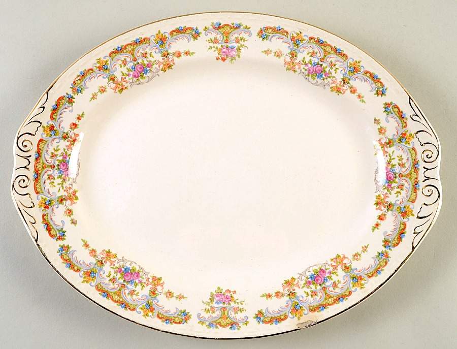Mauvette 11" Oval Serving Platter by Homer Laughlin -1