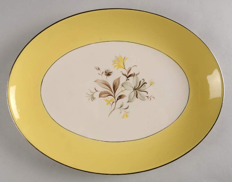 Maytime 11" Oval Serving Platter by Homer Laughlin -1