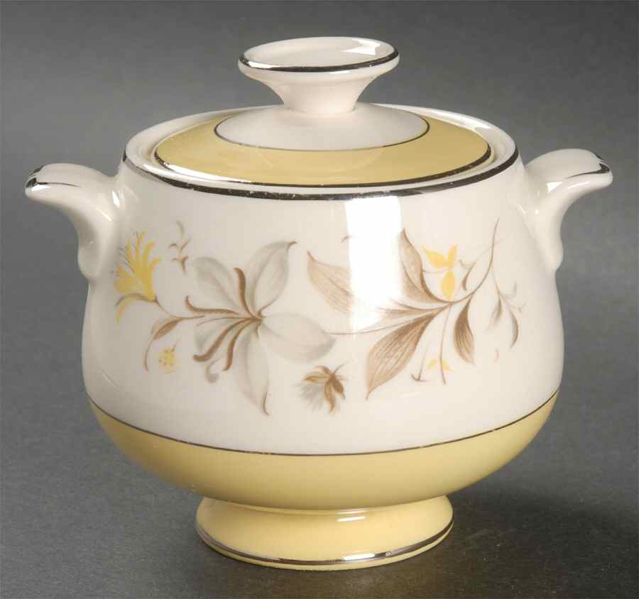 Maytime Sugar Bowl & Lid by Homer Laughlin -1