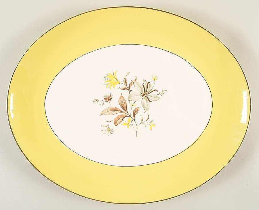 Maytime 13" Oval Serving Platter by Homer Laughlin -1