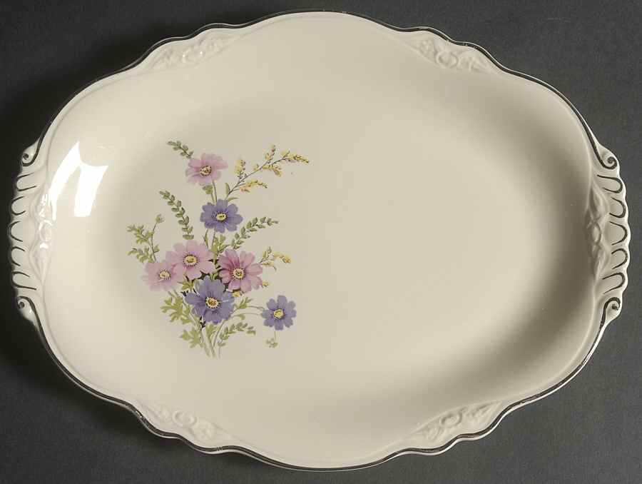 Meadow Goldenrod 11" Oval Serving Platter by Homer Laughlin -1