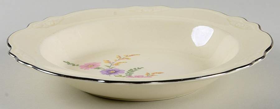 Meadow Goldenrod Rim Soup Bowl by Homer Laughlin -1