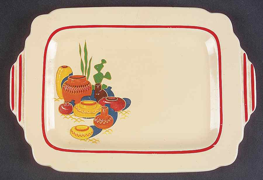 Mexicana (Century, Red Band) Relish/Gravy Underplate by Homer Laughlin -1