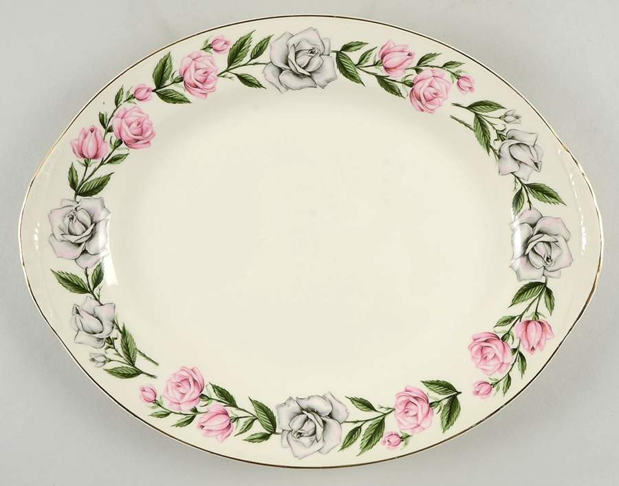 Minuet 13" Oval Serving Platter by Homer Laughlin -1