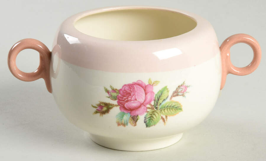 Moss Rose Sugar Bowl No Lid by Homer Laughlin -1