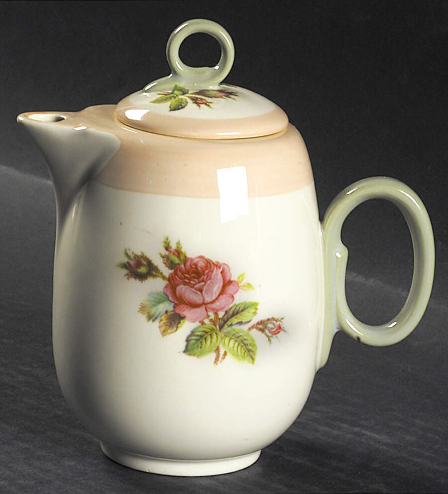 Moss Rose Individual Coffee Pot & Lid by Homer Laughlin -1