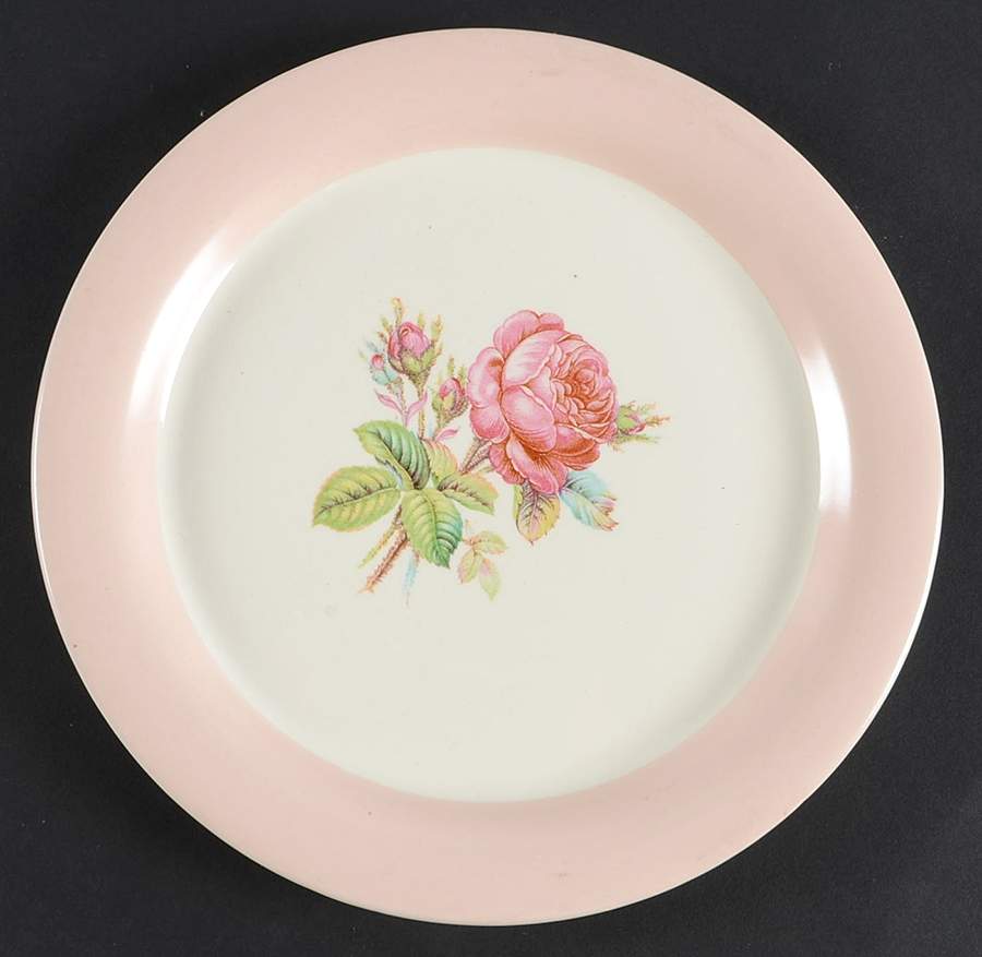 Moss Rose Salad Plate by Homer Laughlin -1