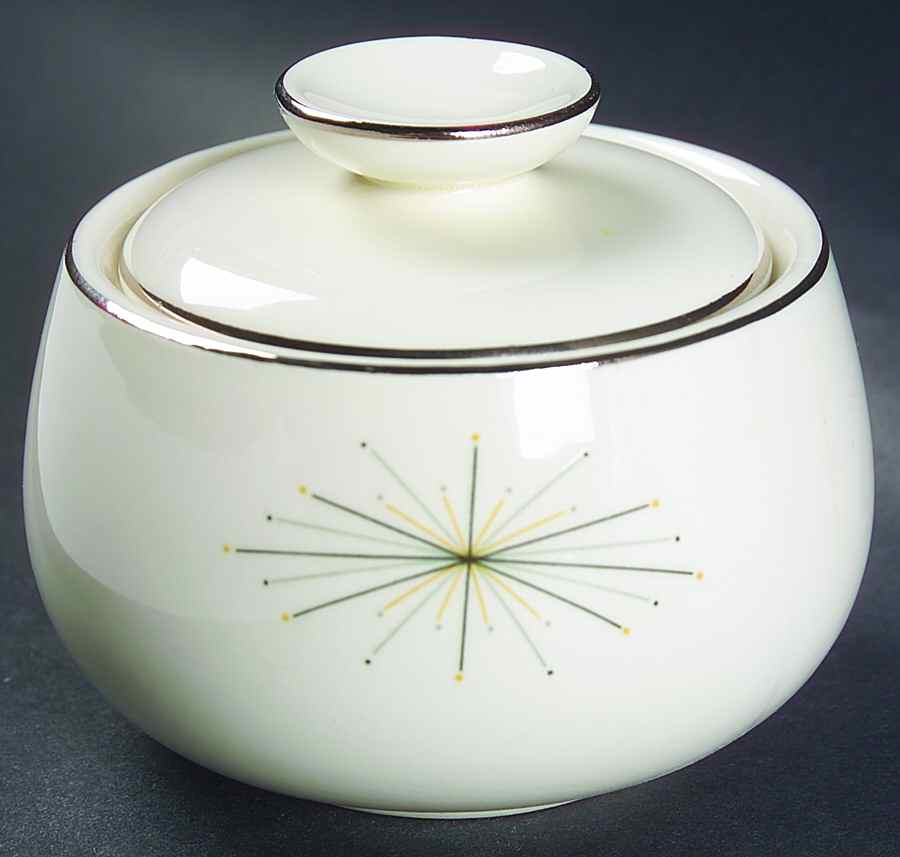 Modern Star Sugar Bowl & Lid by Homer Laughlin -1