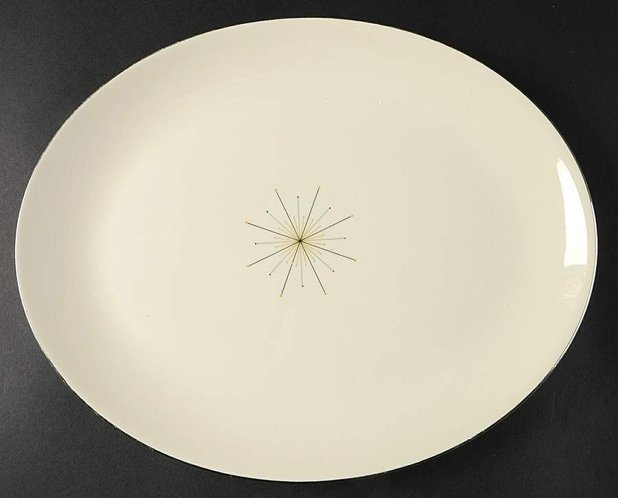 Modern Star 13" Oval Serving Platter by Homer Laughlin -1