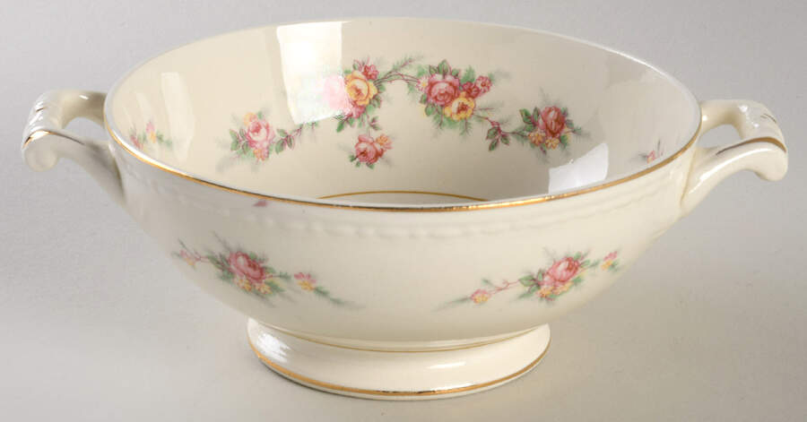 N1627 Footed Cream Soup Bowl by Homer Laughlin -1