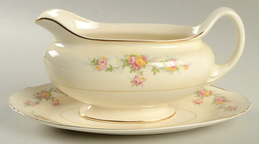 N1627 Gravy Boat & Underplate/Relish by Homer Laughlin -1