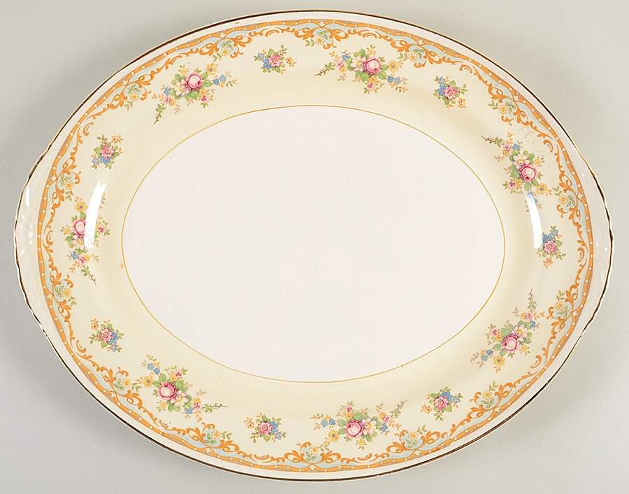 N1637 15" Oval Serving Platter by Homer Laughlin -1