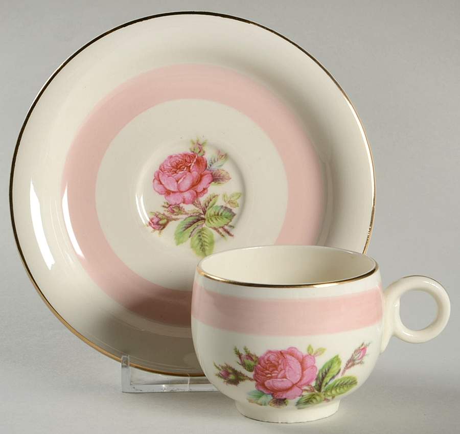 N1580 Flat Demitasse Cup & Saucer Set by Homer Laughlin -1