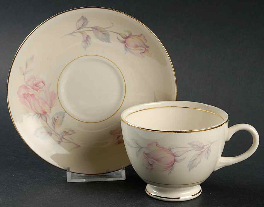 N1750 Footed Cup & Saucer Set by Homer Laughlin -1