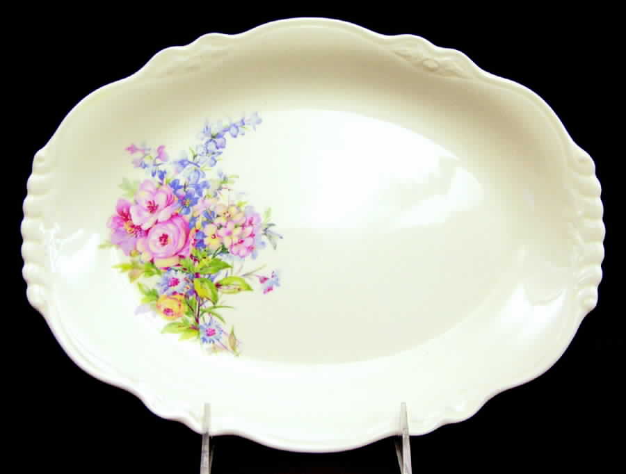 Nosegay 11" Oval Serving Platter by Homer Laughlin -1