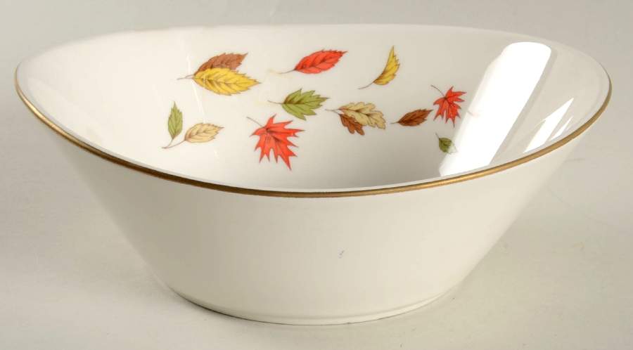 October Leaves 7" Round Vegetable Bowl by Homer Laughlin -1