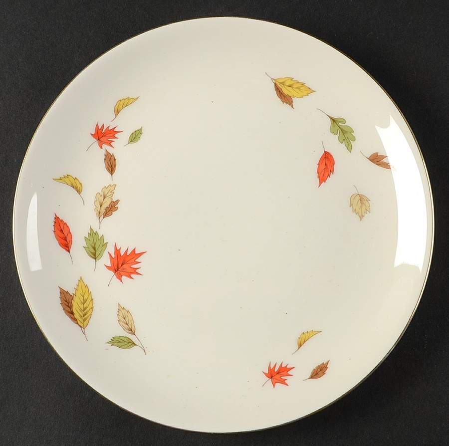October Leaves Salad Plate by Homer Laughlin -1