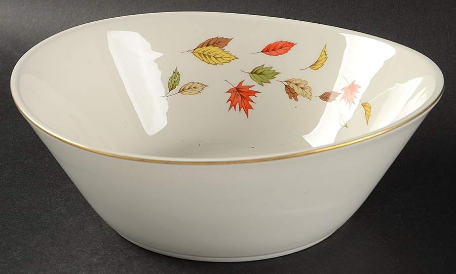 October Leaves 8" Round Vegetable Bowl by Homer Laughlin -1
