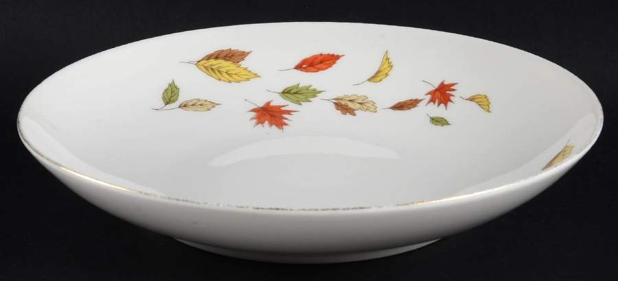 October Leaves Large Coupe Soup Bowl by Homer Laughlin -1