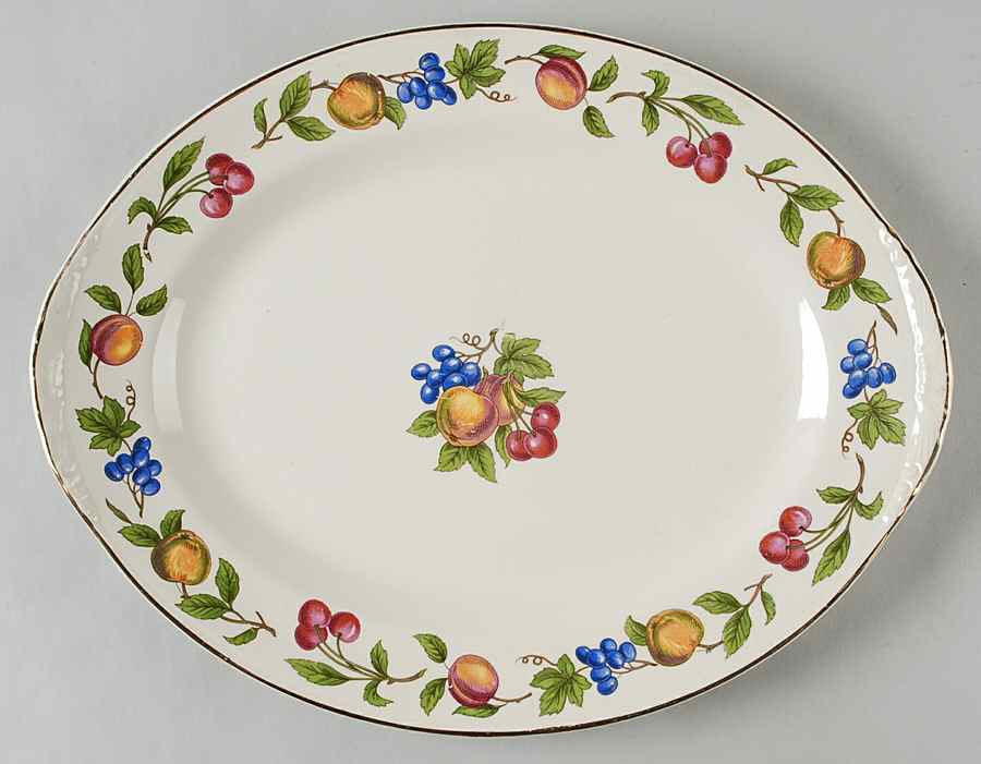 Orchard 13" Oval Serving Platter by Homer Laughlin -1