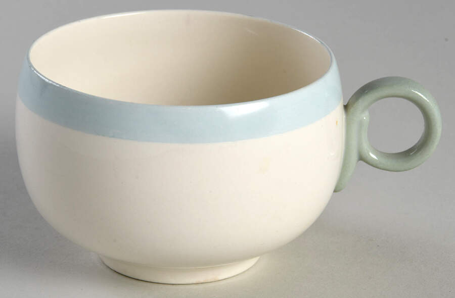 Organdy Blue Flat Cup by Homer Laughlin -1