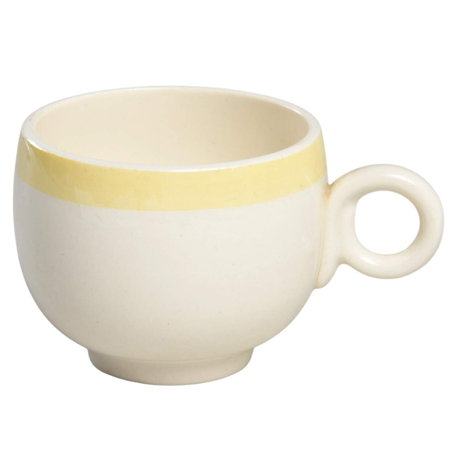 Organdy Yellow Flat Demitasse Cup by Homer Laughlin -1
