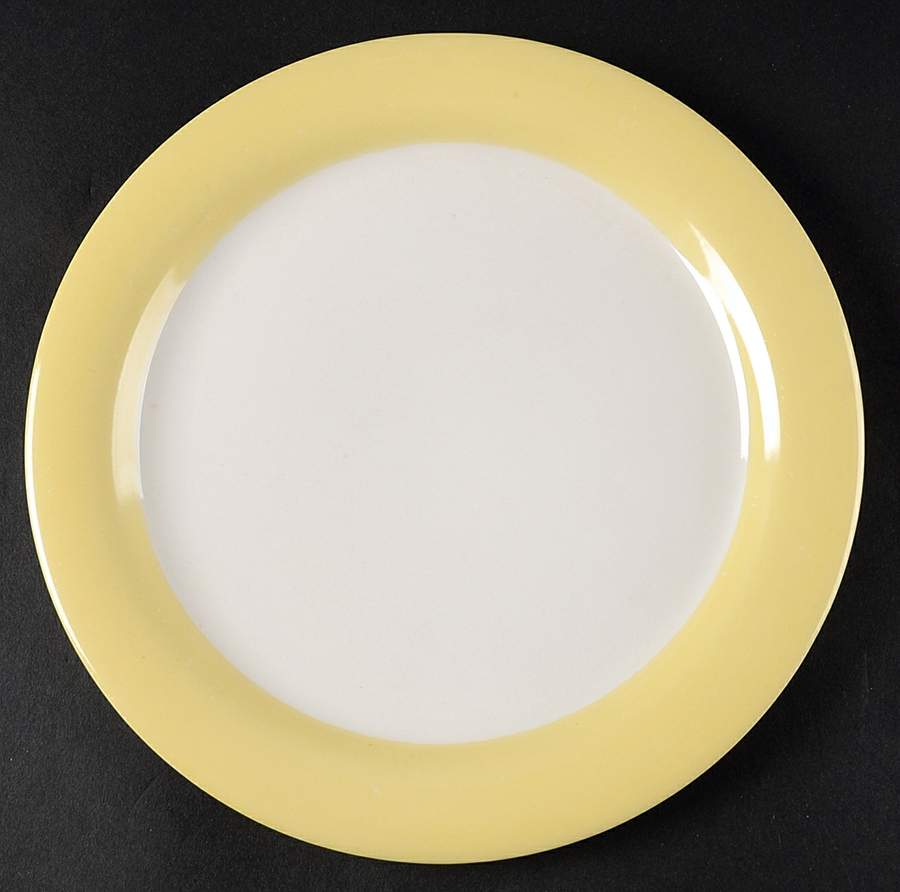 Organdy Yellow Luncheon Plate by Homer Laughlin -1
