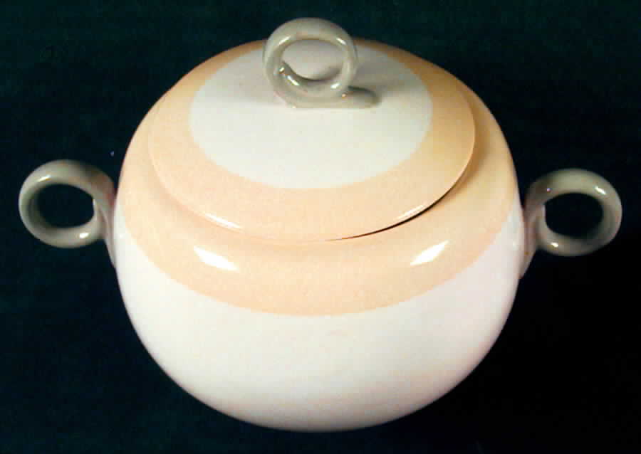 Organdy Yellow Sugar Bowl & Lid by Homer Laughlin -1