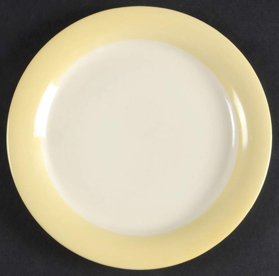 Organdy Yellow Bread & Butter Plate by Homer Laughlin -1