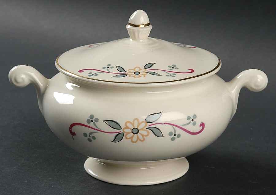 Pennsylvania Dutch Sugar Bowl & Lid by Homer Laughlin -1