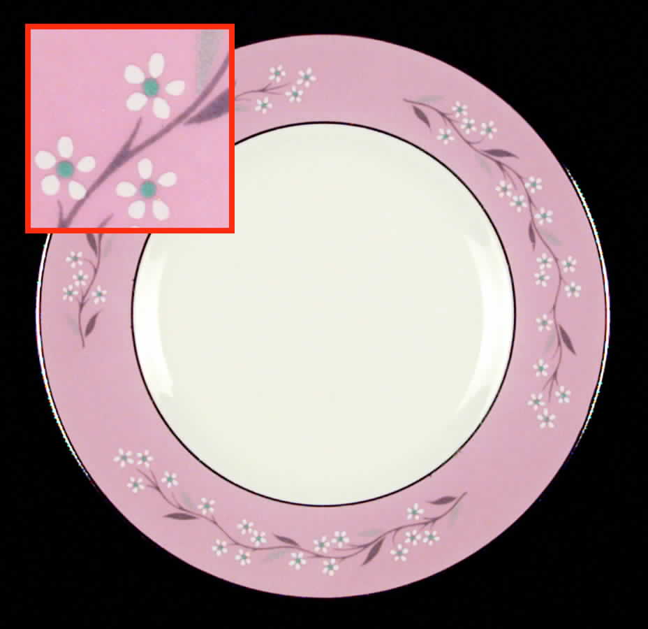Pink Melody Bread & Butter Plate by Homer Laughlin -1